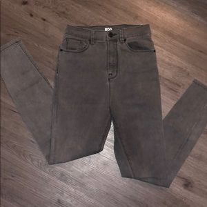 Grey high rise jeans